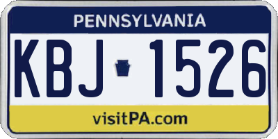 PA license plate KBJ1526