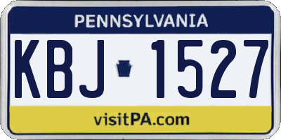 PA license plate KBJ1527