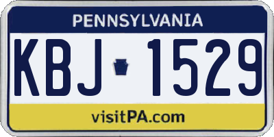 PA license plate KBJ1529