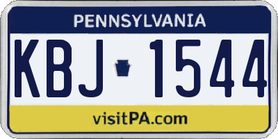 PA license plate KBJ1544