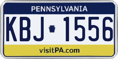 PA license plate KBJ1556