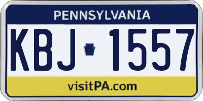 PA license plate KBJ1557