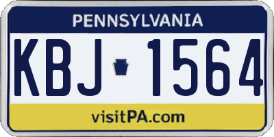 PA license plate KBJ1564