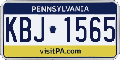 PA license plate KBJ1565