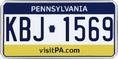 PA license plate KBJ1569