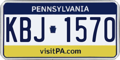 PA license plate KBJ1570