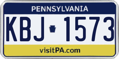 PA license plate KBJ1573
