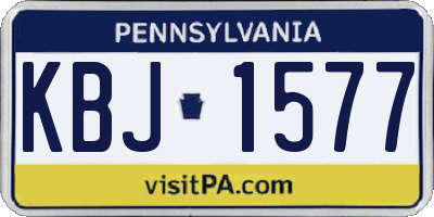 PA license plate KBJ1577