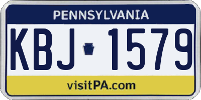 PA license plate KBJ1579