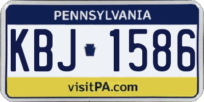 PA license plate KBJ1586