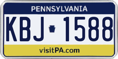 PA license plate KBJ1588
