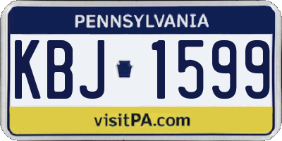PA license plate KBJ1599