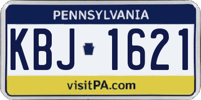 PA license plate KBJ1621