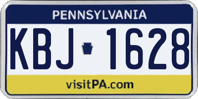 PA license plate KBJ1628