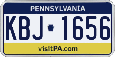 PA license plate KBJ1656