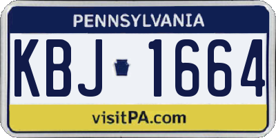 PA license plate KBJ1664