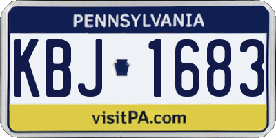 PA license plate KBJ1683