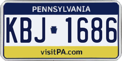PA license plate KBJ1686