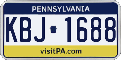 PA license plate KBJ1688