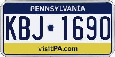 PA license plate KBJ1690