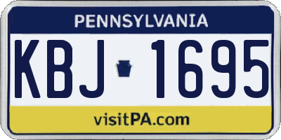 PA license plate KBJ1695