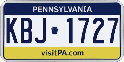 PA license plate KBJ1727