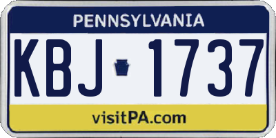 PA license plate KBJ1737
