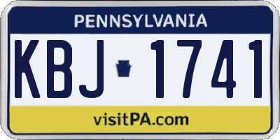 PA license plate KBJ1741