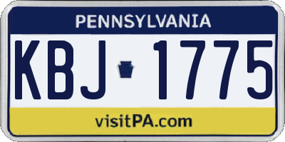 PA license plate KBJ1775