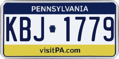 PA license plate KBJ1779