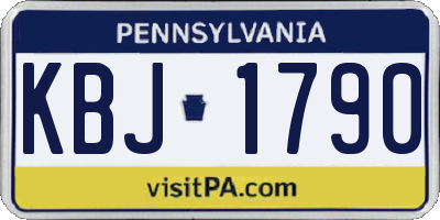 PA license plate KBJ1790