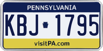 PA license plate KBJ1795