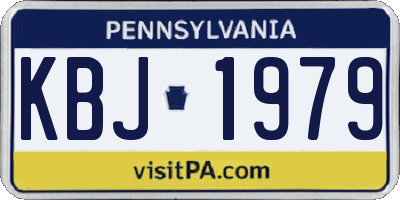 PA license plate KBJ1979