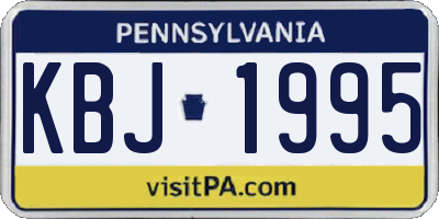 PA license plate KBJ1995