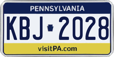 PA license plate KBJ2028