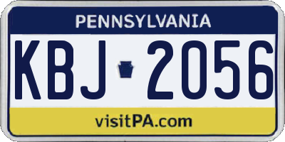 PA license plate KBJ2056
