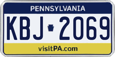 PA license plate KBJ2069