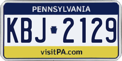 PA license plate KBJ2129