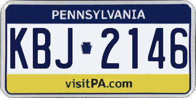 PA license plate KBJ2146