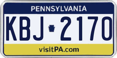 PA license plate KBJ2170