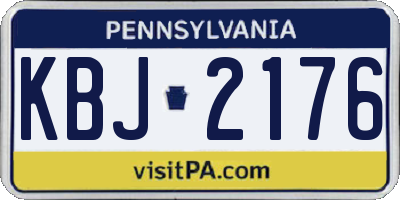 PA license plate KBJ2176