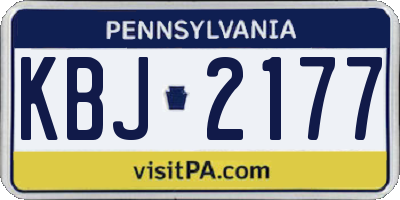 PA license plate KBJ2177
