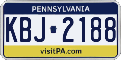 PA license plate KBJ2188