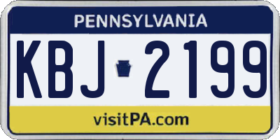 PA license plate KBJ2199