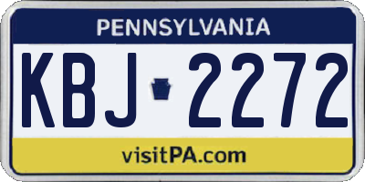 PA license plate KBJ2272