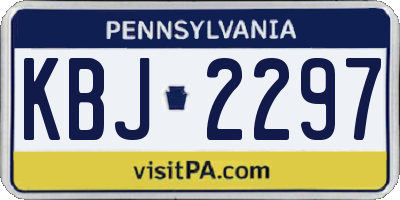 PA license plate KBJ2297