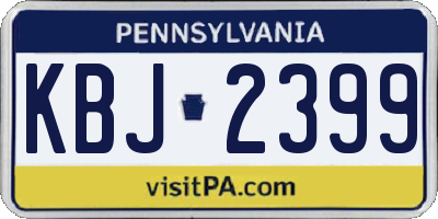 PA license plate KBJ2399