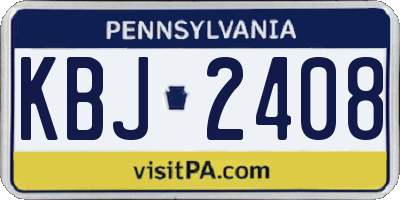 PA license plate KBJ2408