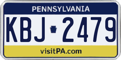 PA license plate KBJ2479