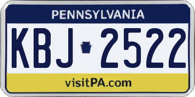 PA license plate KBJ2522